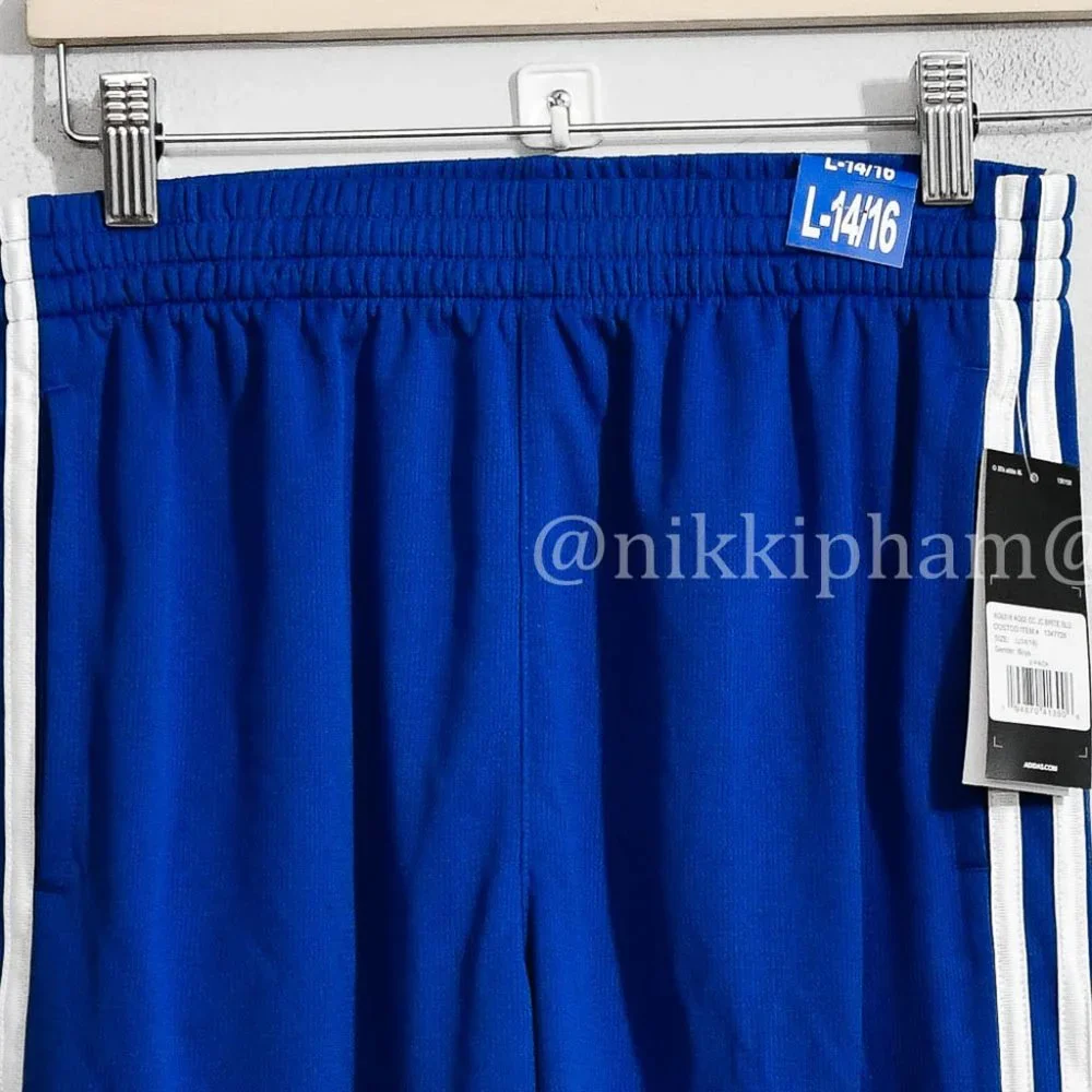 Brand new adidas Youth active shorts in  blue/white